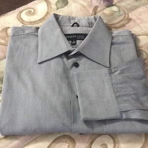 Men’s KENNETH COLE long sleeve shirt in a grey color size 16